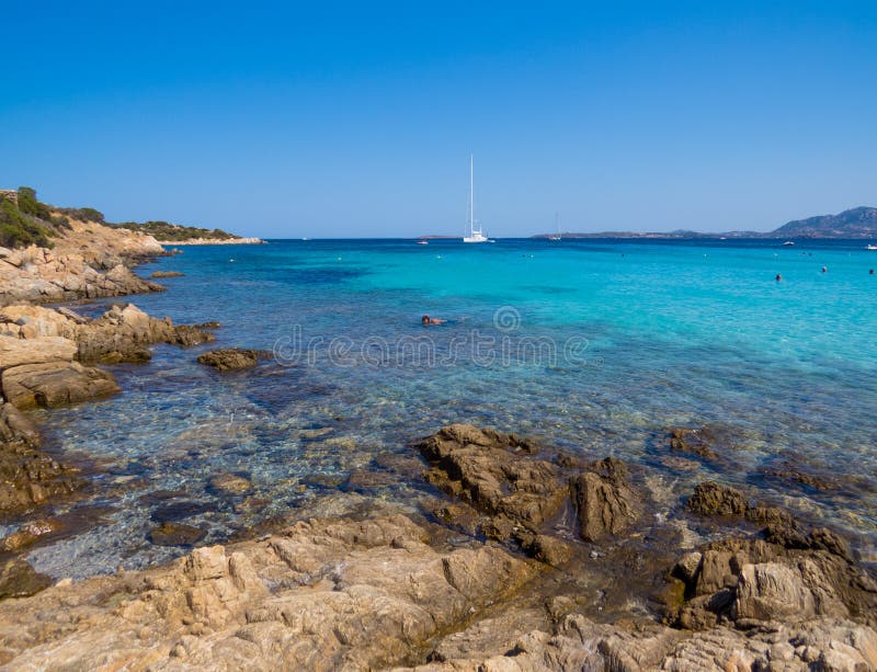 Spiaggia Del Relitto, Island of Caprera Stock Photo - Image of lovely ...