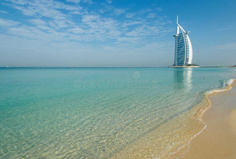 Spiaggia della Doubai, UAE fotografia stock libera da diritti Spiaggia della Doubai, UAE fotografia stock libera da diritti