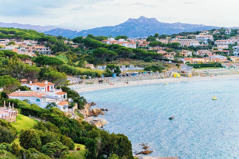 Spiaggia di Baja Sardegna in Costa Smeralda Italy