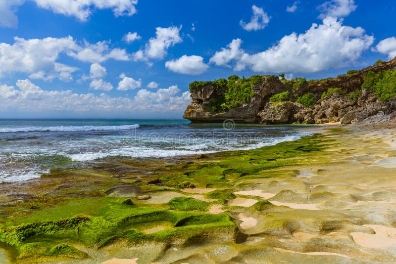Spiaggia di Balangan - Bali Indonesia fotografie stock libere da diritti Spiaggia di Balangan - Bali Indonesia fotografie stock libere da diritti