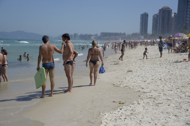 Spiaggia di Barra da Tijuca immagine stock libera da diritti Spiaggia di Barra da Tijuca immagine stock libera da diritti