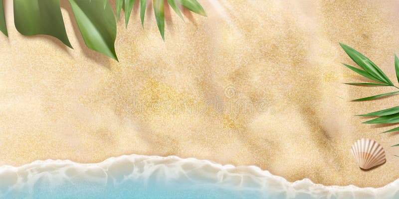 Spiaggia di estate di vista superiore illustrazione di stock Spiaggia di estate di vista superiore illustrazione di stock