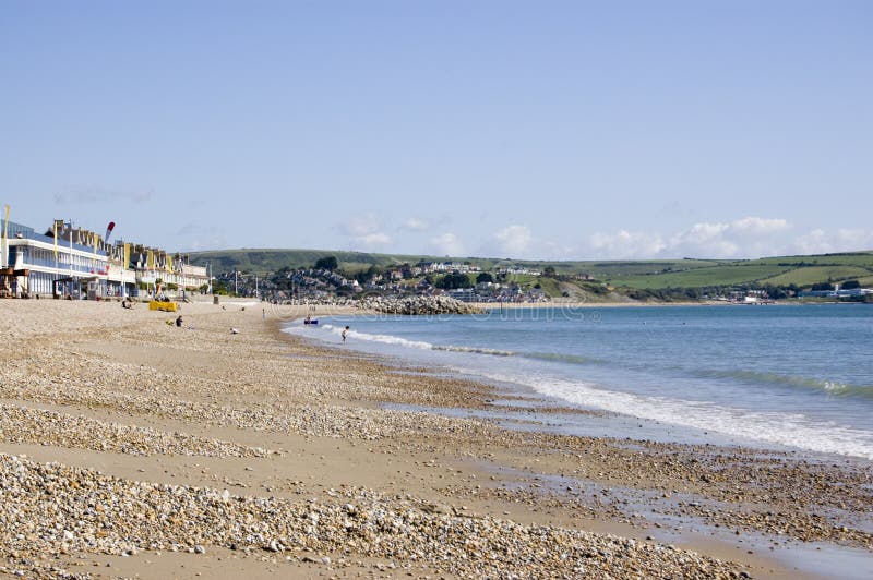 Spiaggia di Greenhill, Weymouth fotografia stock libera da diritti Spiaggia di Greenhill, Weymouth fotografia stock libera da diritti