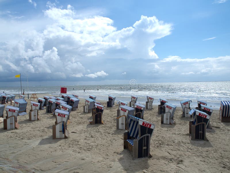 Spiaggia di Norderney immagini stock Spiaggia di Norderney immagini stock