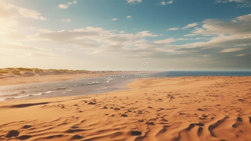 dunes and waves on a sandy beach captured in a stunning 3d artwork retouched photo. this atmospheric image showcases the beauty of traditional landscapes with its light aquamarine and brown tones. reminiscent of redscale film, it transports you to the captivating scottish landscapes often featured in national geographic photos. experience the breathtaking details in this 8k resolution masterpiece, AI generated. dunes and waves on a sandy beach captured in a stunning 3d artwork retouched photo. this atmospheric image showcases the beauty of traditional landscapes with its light aquamarine and brown tones. reminiscent of redscale film, it transports you to the captivating scottish landscapes often featured in national geographic photos. experience the breathtaking details in this 8k resolution masterpiece, AI generated