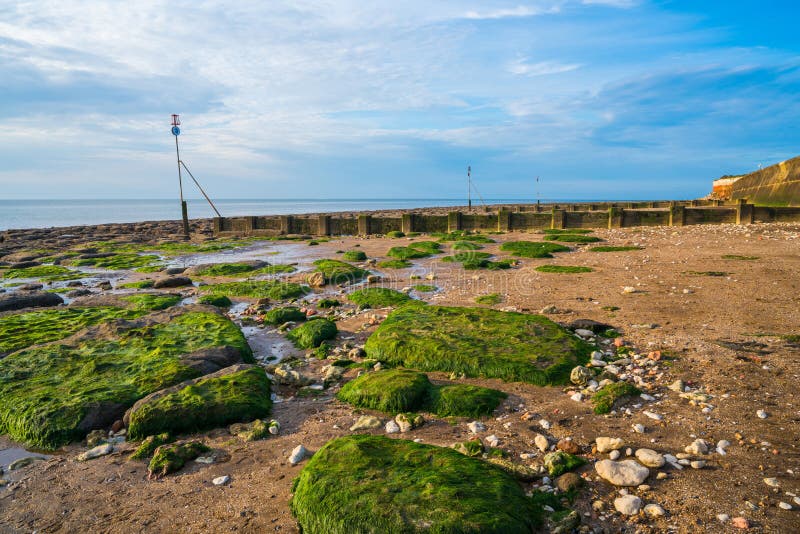 Spiaggia in Hunstanton, Norfolk, Regno Unito fotografia stock libera da diritti Spiaggia in Hunstanton, Norfolk, Regno Unito fotografia stock libera da diritti