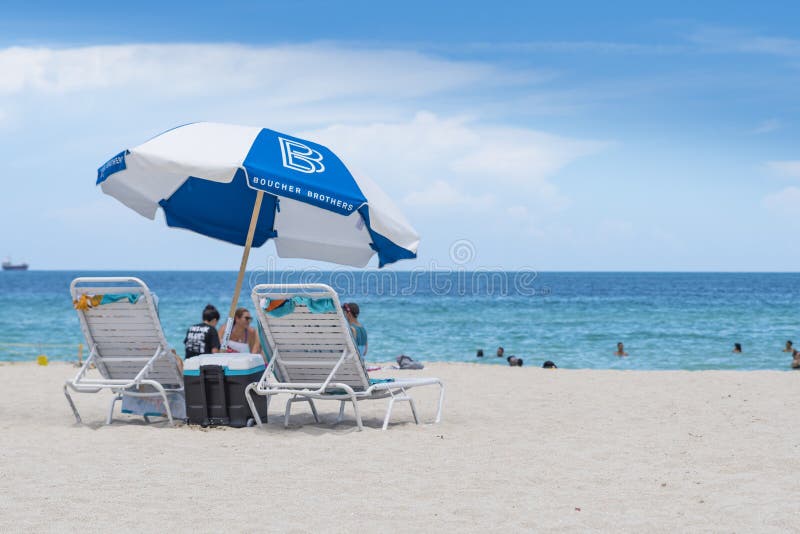 Spiaggia a Miami Florida immagini stock Spiaggia a Miami Florida immagini stock