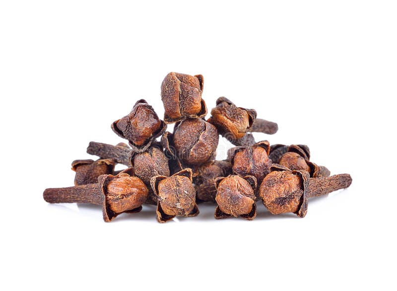 Spice Cloves on White Background Stock Photo Image of macro, herb