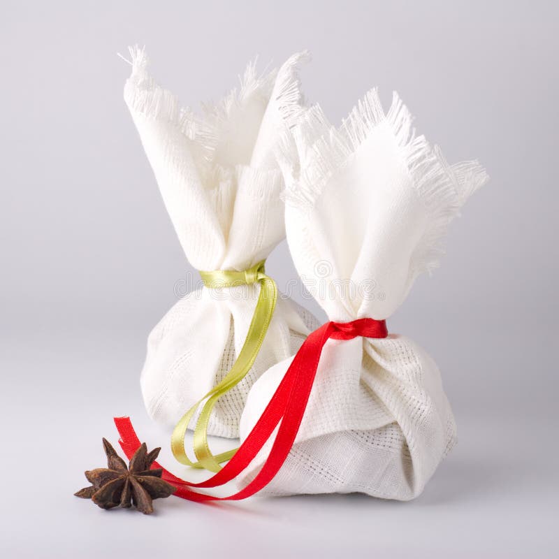 Spice and herb sachet bags stock photo. Image of container 8190592