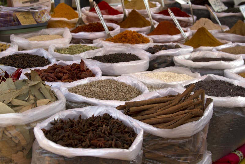 Spice Indian Bazaar Anjuna Market Goa Stock Image Image of pungent