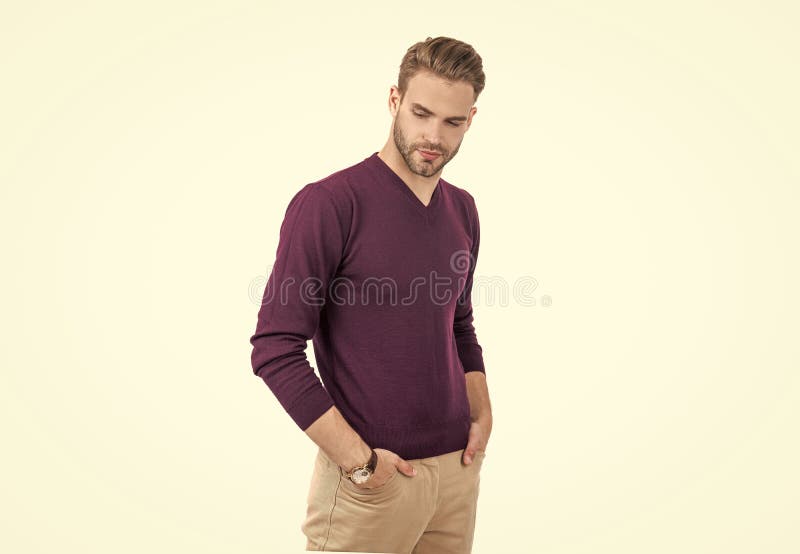 Spice up your casual look. Attractive man with confident look. Fashion menswear. Mens clothing