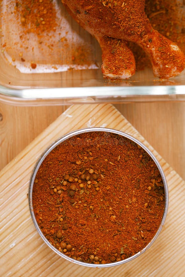Spices Chicken BBQ Rub Mix of Herbs, Shallow Dof Stock Image Image of