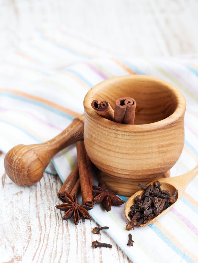 Spices with Mortar and Pestle Stock Photo Image of flavor, food 31138502