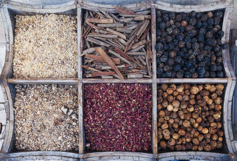 Spices At The Spice Souk Of Deira. Dubai, UAE stock images Spices At The Spice Souk Of Deira. Dubai, UAE stock images