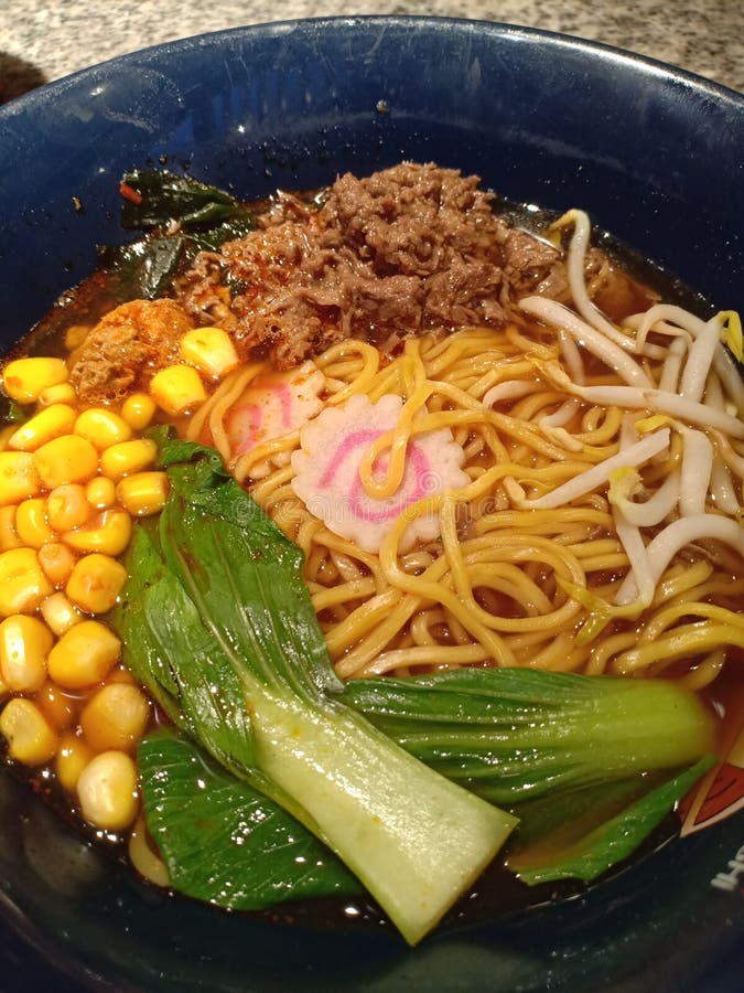 Spicy beef ramen stock photo. Image of spicy, vegetable 262577588
