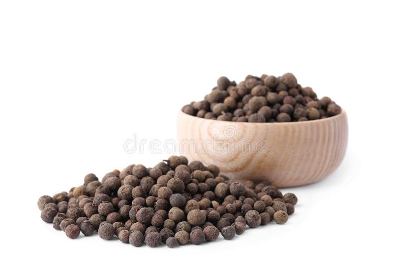 Spicy Black Pepper Grains Isolated Stock Image Image of corns, black