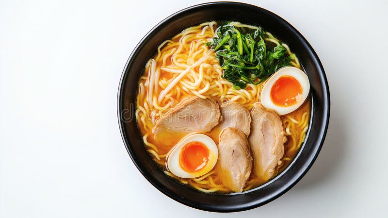 Spicy Chicken Ramen Bowl stock abbildung