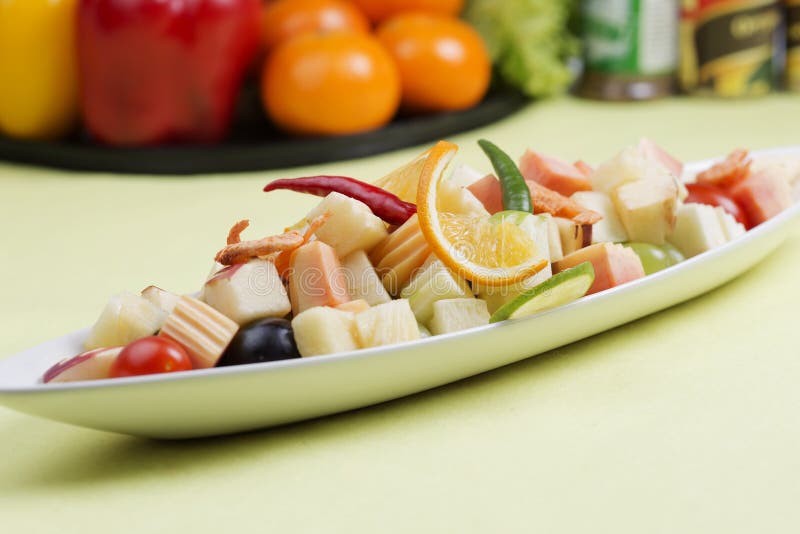 Spicy Fruit Salad Thai stock image. Image of lemon, carrot 45965657