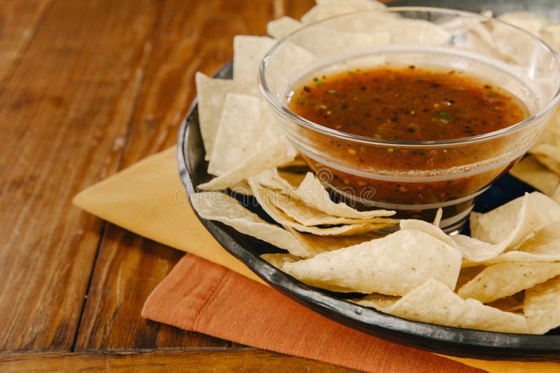 Spicy Mexican Salsa stock image. Image of chips, food 74161005