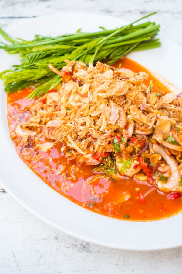 Spicy oyster salad stock image. Image of lunch, dinner 93718155