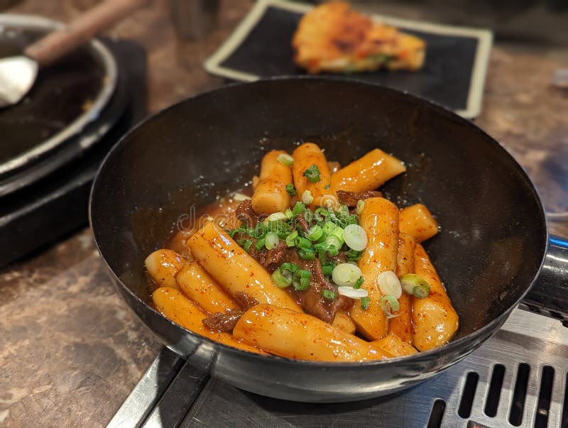 Spicy rice cake Korean stock image. Image of cuisine 262877577