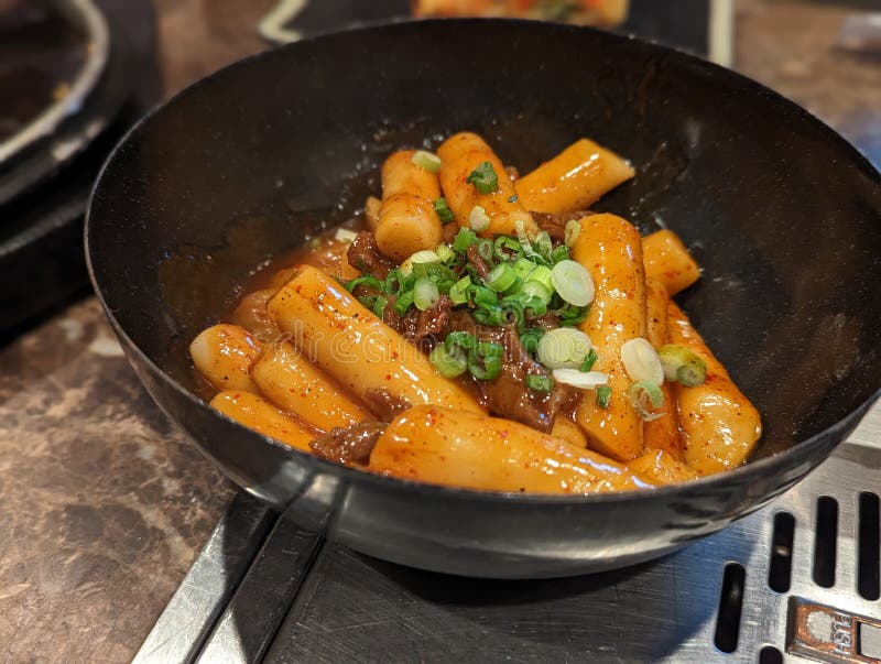 Spicy rice cake Korean stock image. Image of cake, breakfast 262877587