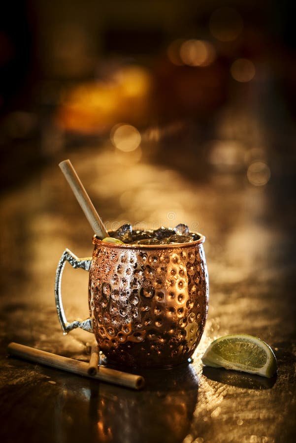 Spicy Rum Cinnamon Lime Cocktail Drink in Bar Stock Photo Image of
