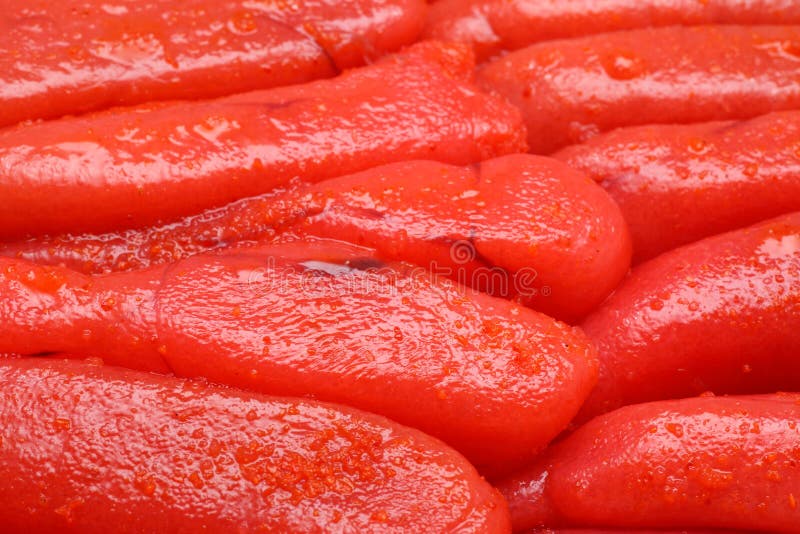 Spicy salted cod roe stock photo. Image of marinated 22986422