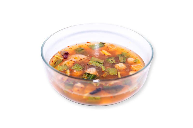 Spicy spare rib pork and straw mushroom royalty free stock photography