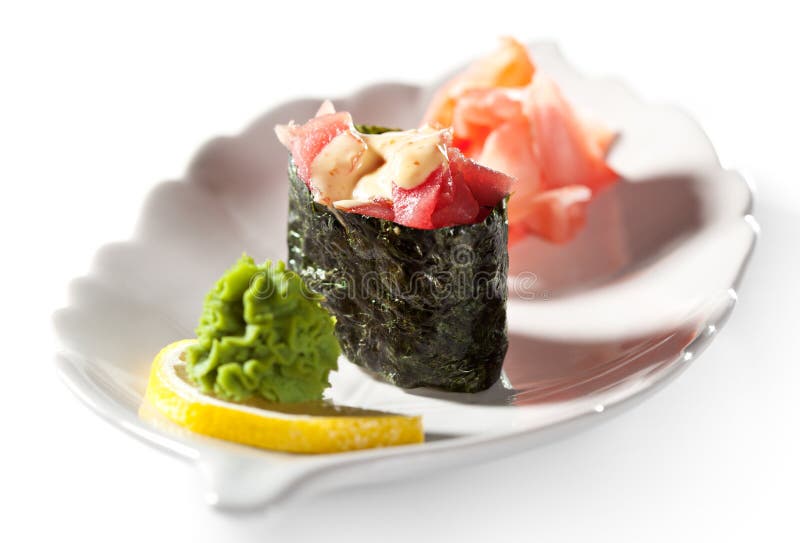 Spicy Tuna Gunkan stock photo. Image of oriental, cuisine 24828664