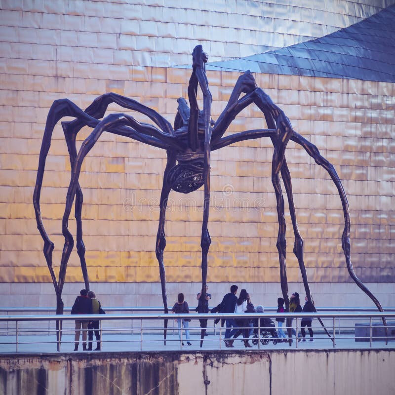Spider Sculpture in Bilbao royalty free stock photography