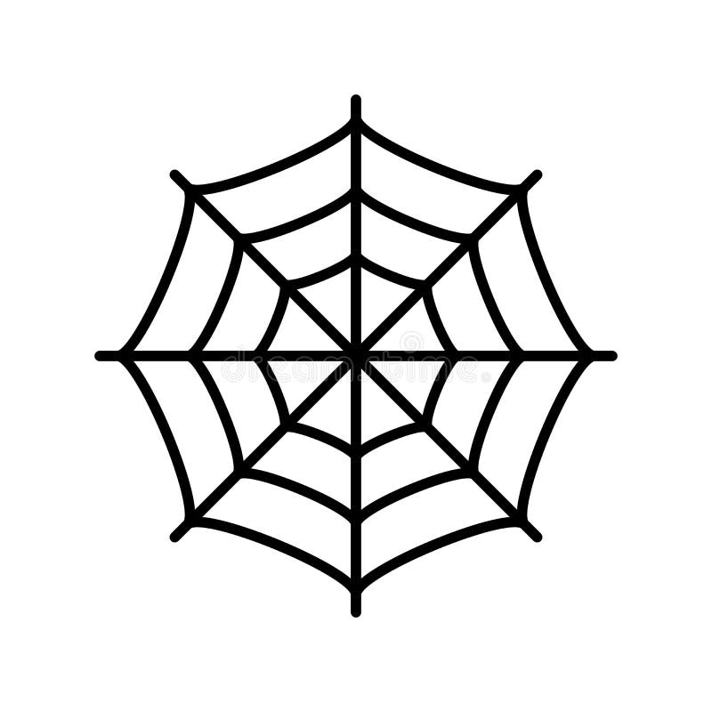 Spider web vector icon