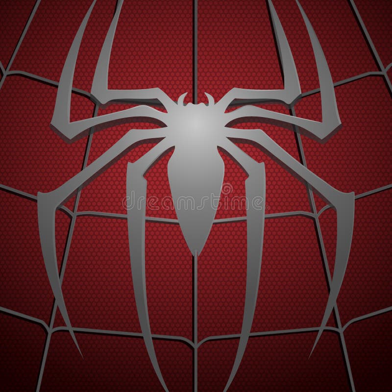 Spiderman Icon with Spider Web and Spider. Red Logo Vector Illustration  Editorial Photo - Illustration of costume, cinema: 184198796