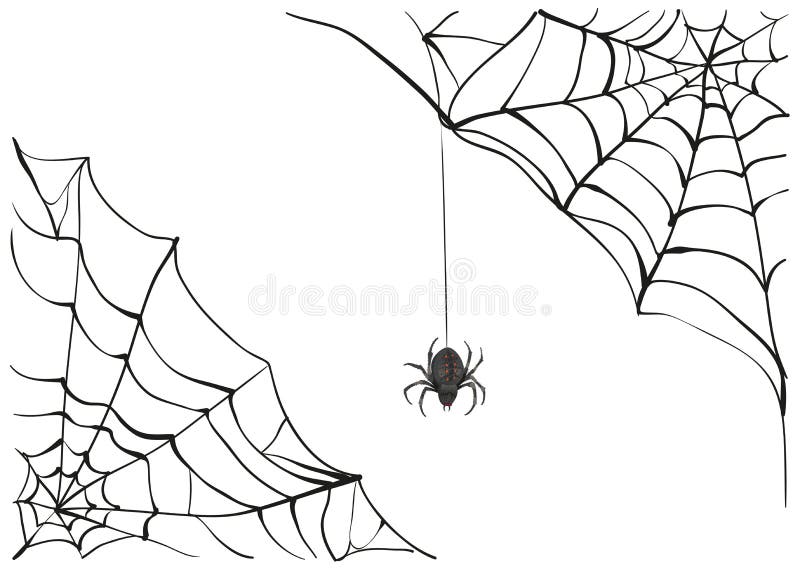 spiderweb Duża czarna pająk sieć Czarny straszny pająk sieć Jadu pająk ilustracji spiderweb Duża czarna pająk sieć Czarny straszny pająk sieć Jadu pająk ilustracji