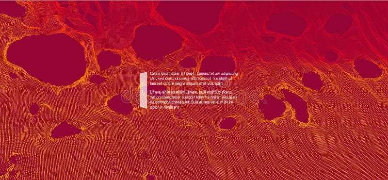 This spiderweb has been broken. Abstract grid background with hole. Array with dynamic particles. Texture. 3D grid surface. vector illustration
