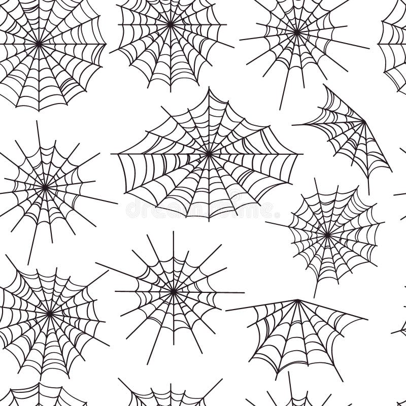 Spiderweb seamless pattern on white background. Simple vector illustration vector illustration Spiderweb seamless pattern on white background. Simple vector illustration vector illustration