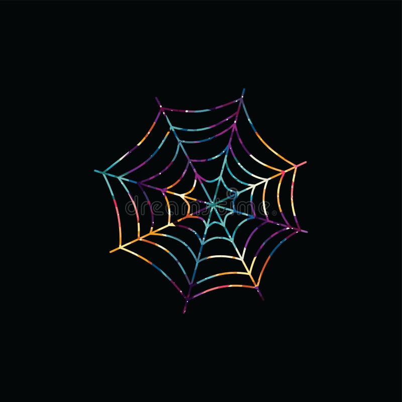 Spiderweb αφηρημένο ζωηρόχρωμο πρότυπο λογότυπων τριγώνων γεωμετρικό logotype ελεύθερη απεικόνιση δικαιώματος