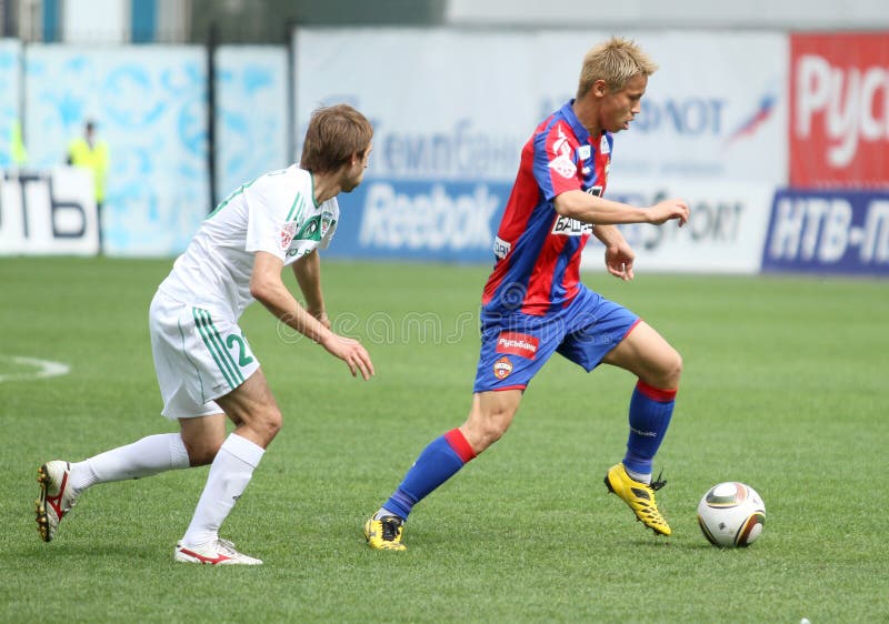 Spiel CSKA (Moskau) gegen Terek (Grosny) - (4: 1) lizenzfreie stockbilder Spiel CSKA (Moskau) gegen Terek (Grosny) - (4: 1) lizenzfreie stockbilder