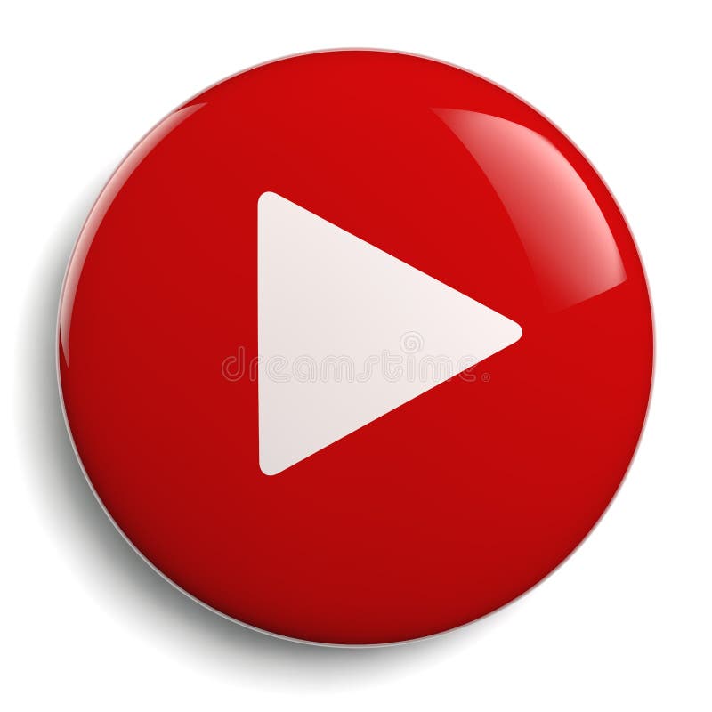 Spiel-Druckknopf-Rot-Kreis stock abbildung