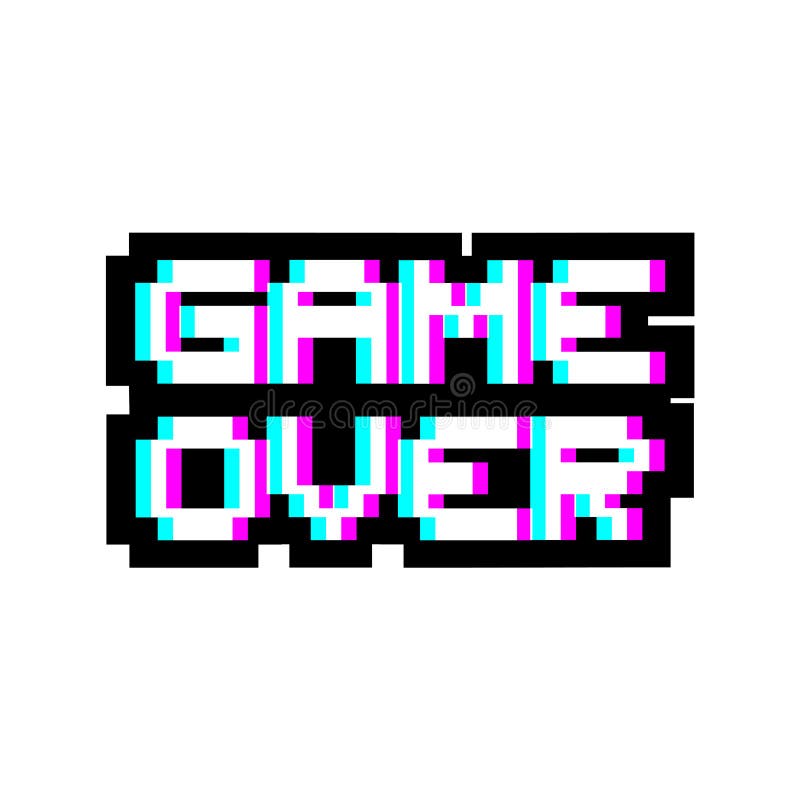 Spiel über Pixelsymbol stock abbildung Spiel über Pixelsymbol stock abbildung