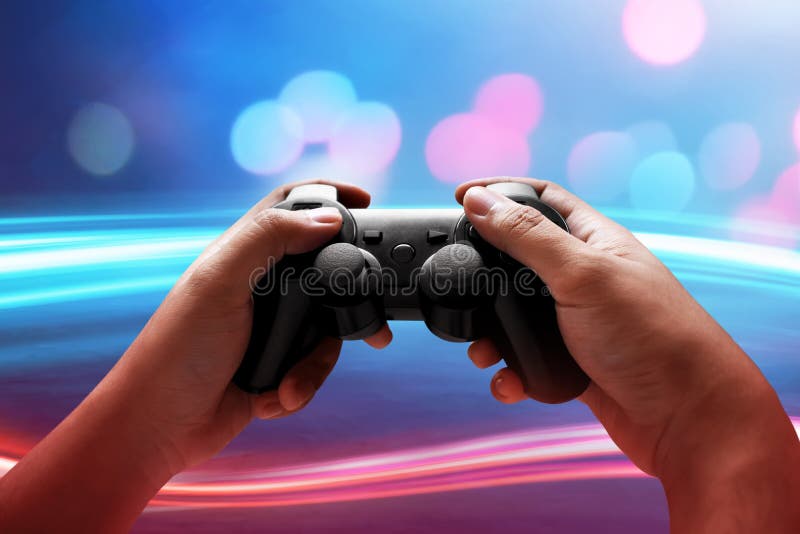Spielen der Videospiele stockbilder Spielen der Videospiele stockbilder