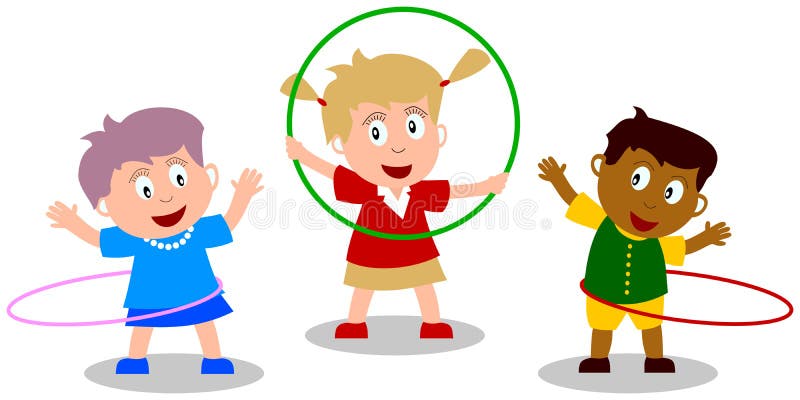 Spielende Kinder Hula Band Stock Abbildung Illustration Von Kinder Spielende