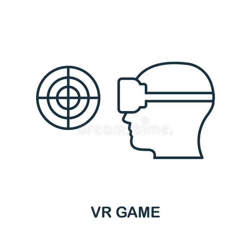 Spielikone der virtuellen Realität Einfarbiger Artentwurf von der Sichtgerätikonensammlung Ui Perfektes einfaches Piktogramm des vektor abbildung Spielikone der virtuellen Realität Einfarbiger Artentwurf von der Sichtgerätikonensammlung Ui Perfektes einfaches Piktogramm des vektor abbildung