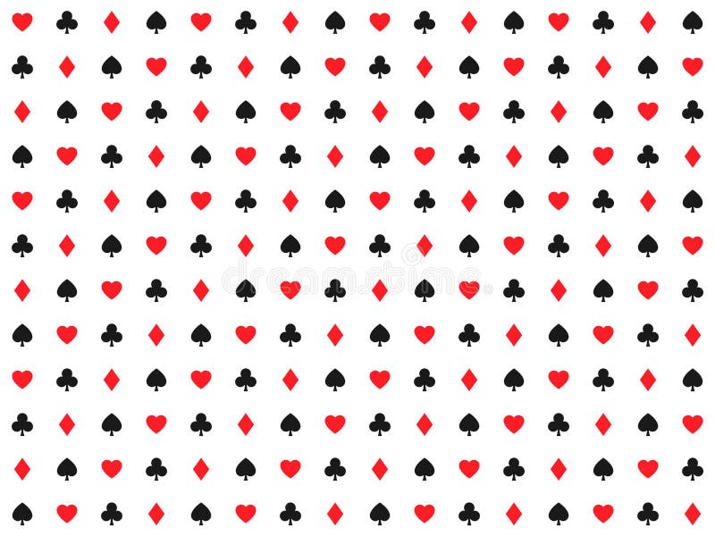 Spielkarte unterzeichnet nahtloses Muster, Kasinohintergrund, Herzen vektor abbildung Spielkarte unterzeichnet nahtloses Muster, Kasinohintergrund, Herzen vektor abbildung