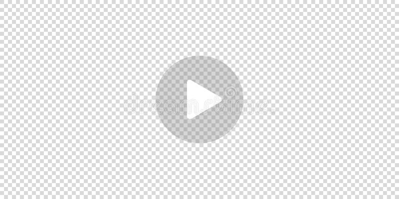 Spielknopf-Vektorikone. Weiß Anfangsvideoknöpfe auf transparente Hintergrund. Musikzeichen ui Bildschirm. Uhron-line-Videosymbol vektor abbildung