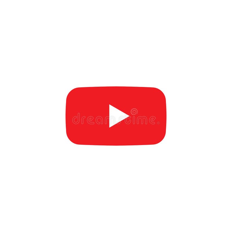 Spielknopf Youtube-Ikonenlogo-Vektorillustration lizenzfreie abbildung