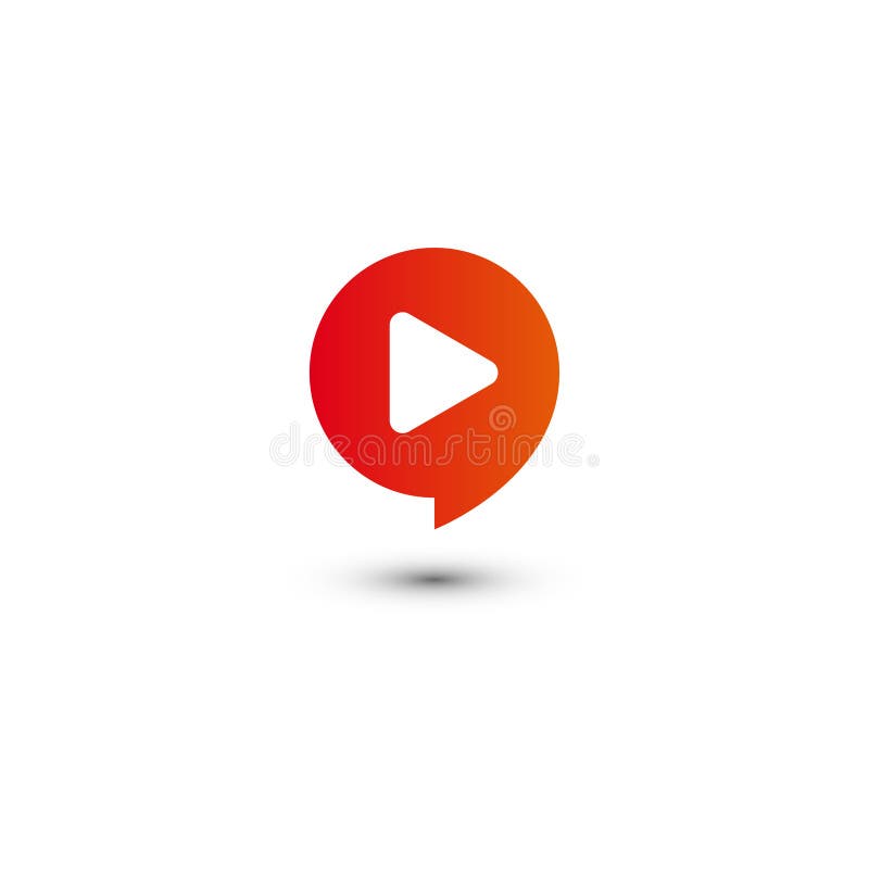 Spielknopfmultimedia-Logographik vektor abbildung