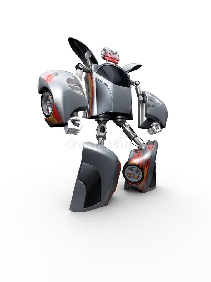 Spielzeugfahrzeug-Roboter lizenzfreie abbildung