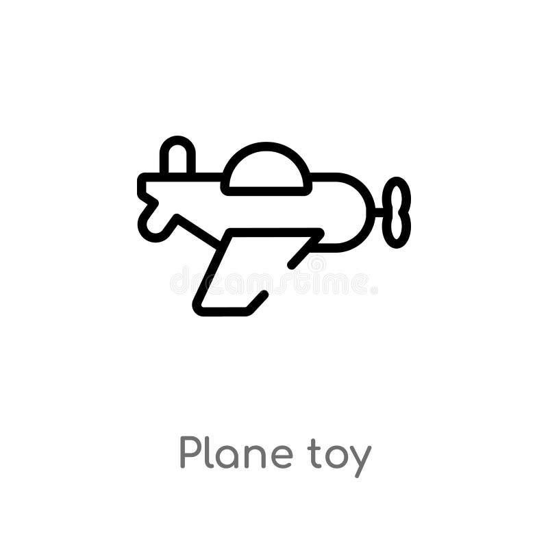 Spielzeug-Vektorikone des Entwurfs flache lokalisiertes schwarzes einfaches Linienelementillustration vom Spielwarenkonzept flach