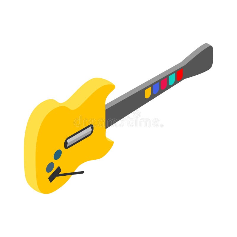 Spielzeuge-gitarren-Ikone, isometrische Art 3d vektor abbildung Spielzeuge-gitarren-Ikone, isometrische Art 3d vektor abbildung